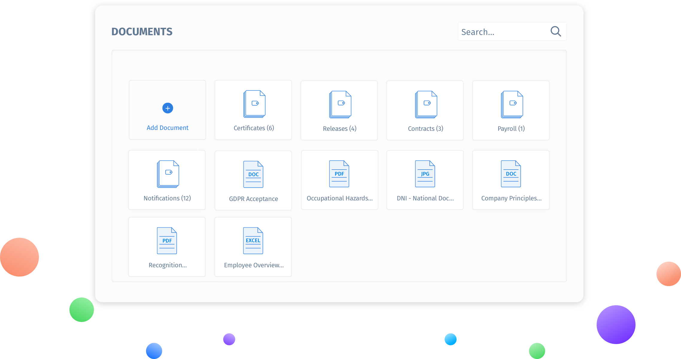 Dashboard gestió documental
