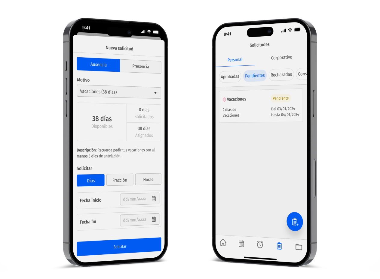 app gestión vacaciones empleados