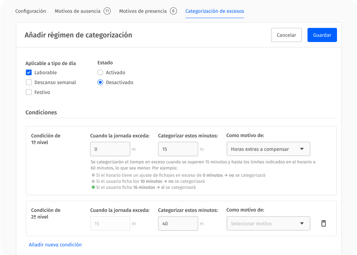 control horas extra empleados