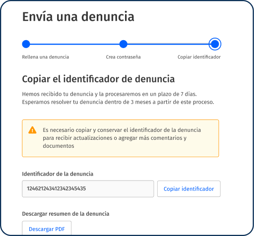 Paso 3 para hacer una denuncia con Woffu